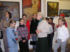 На выставке картин учащихся Тверского художественного училища имени А.Г. Венецианова, прошедшей в рамках Международной программы «Из древних чудесных камней сложите ступени грядущего», май 2004 года