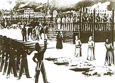 Обряд казни над петрашевцами на Семеновском плацу